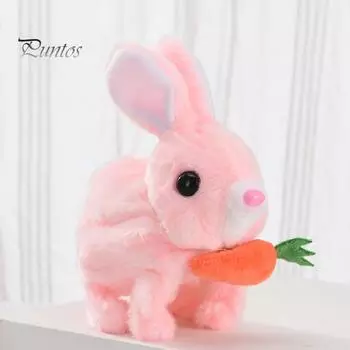 Электронная игрушка кролик интерактивный электронный плюшевый питомец со звуками и движениями анимированные ходячие шевелящиеся уши игрушки кролика ручной работы подарок для малышей D