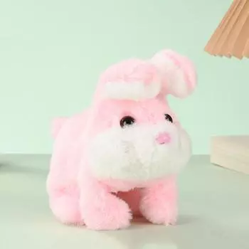 Электронная игрушка кролик интерактивный электронный плюшевый питомец со звуками и движениями анимированная ходьба покачивание