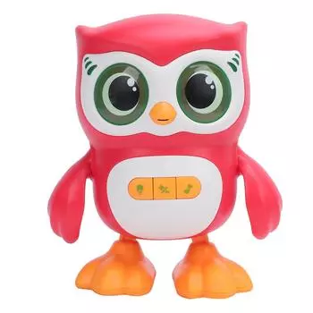 Электронная игрушка Сова Умная Танцующая Поющая Развивающая Милая Игрушка Сова для Малышей Красная красный