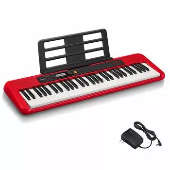 Электронная клавиатура Casio Casiotone 61 клавиша Легкая, компактная, удобная для переноски, дизайн POP, режим танцевальной музыки CT-S200RD (красный) & красный