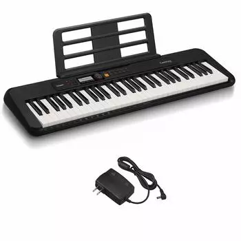 Электронная клавиатура Casio Casiotone 61 клавиша, легкая, компактная, удобная для переноски, с дизайном POP, режим танцевальной музыки CT-S200BK (черный) & чёрный
