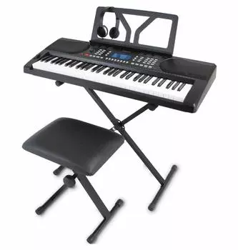 Электронная клавиатура ONETONE One Tone, 61 клавиша, набор для начинающих, оснащенный функцией изменения высоты тона, японская нотная запись, черный цвет OTK-61S (Включает подставку/питание