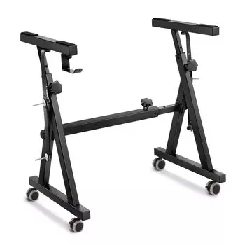 Электронная клавиатура пианино Donner, стойка Z-образной формы, регулируемая высота, поставляется с поворотными роликами, совместима с электронными клавишными пианино, подходит для чёрный