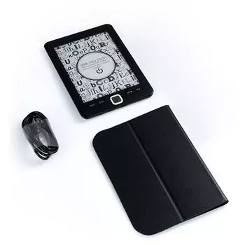 Электронная книга 6 GlimmerFree и Eyefriendly электронная книга с защитным чехлом и светодиодной подсветкой дисплея чёрный