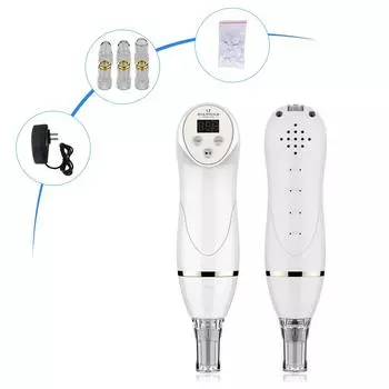 Электронная машина для удаления прыщей с черными точками, вакуумная дермабразия, очиститель пор 1 белый