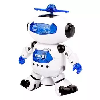 Электронная музыка Ослепительный свет Танцующий вращающийся робот Детская игрушка Подарок на день рождения