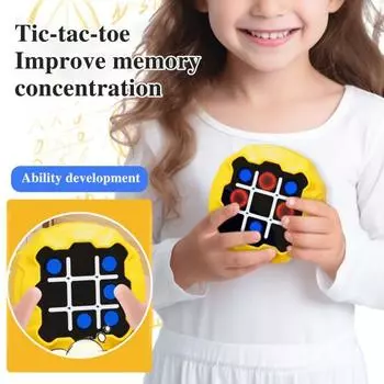 Электронная настольная игра 3 в 1, портативная головоломка, дорожная игра, портативная игровая консоль, игрушка для детей и взрослых, игровой автомат для развития памяти синий