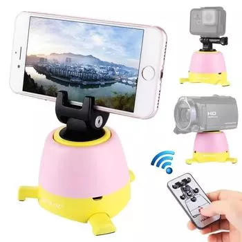 Электронная панорамная головка PULUZ с вращением на 360 градусов и пультом дистанционного управления для смартфонов, GoPro, DSLR-камер красный