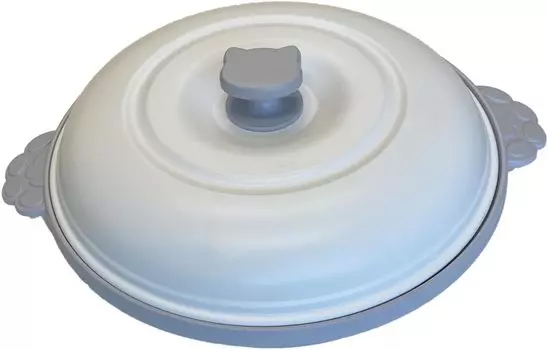 Электронная плита Trade One CHEF, легкое приготовление в микроволновой печи, микроволновая сковорода в форме кошки, серая, 70203 круглая серый