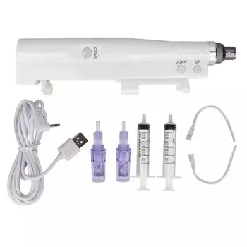 Электронная ручка с микроиглами Увлажнение кожи Уменьшение тонких морщин Улучшает дряблость Микроиглы Ручка