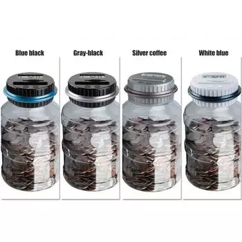 Электронная счетная копилка-копилка Прочный магазин записей Копилка USD Евро Фунт стерлингов Канада Австралия Прозрачное ведро