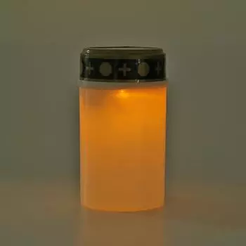 Электронная светодиодная лампа-свеча для кладбища, беспламенная, солнечная декоративная чайная свеча (белый) /