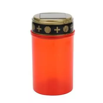 Электронная светодиодная лампа-свеча Grave, беспламенная солнечная декоративная чайная лампа (красный) КДЕ