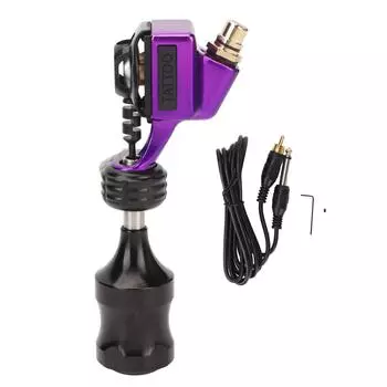 Электронная тату-машинка с разъемом RCA, мотор-картридж для тату-машинки, ручка для салона, фиолетовая