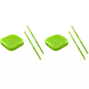 Электронная виртуальная воздушная барабанная установка для начинающих, детей, взрослых (Базовый зеленый)