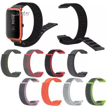 Электронная замена жизни, нейлоновая оплетка, волшебная лента, ремешок на запястье для Amazfit Bip, молодежные часы чёрный/красный