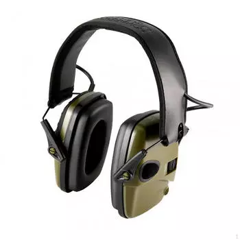 Электронная защита ушей Регулируемая гарнитура для игр Строительство Охота зелёный
