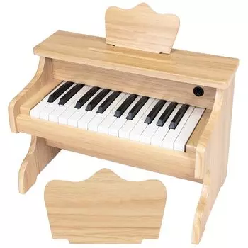 Электронное детское мини-деревянное маленькое цифровое пианино 25 с музыкой Мини использует батарейки типа АА Шумовая деревянная клавиатура [MRG/Имя Гравировка] Пианино, пианино, пианино,
