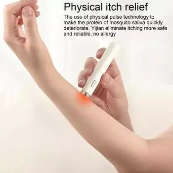 Электронное устройство для облегчения зуда при укусе, USB перезаряжаемое портативное устройство для детей и взрослых, облегчение теплового импульса от зуда чёрный