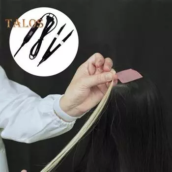 Электронное устройство для снятия наращенных волос Профессиональное портативное устройство для домашнего парикмахера, без повреждений, быстрое снятие наращенных волос Инструменты для снятия накладных волос US Plug чёрный