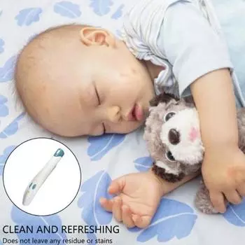 Электронное устройство для снятия зуда от укусов, работающее от батареек, портативное, для детей и взрослых, тепловое импульсное средство для снятия зуда от укусов, термотерапия, ручка против зуда белый