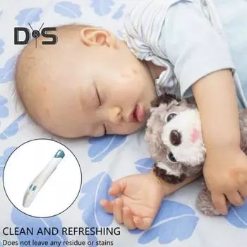 Электронное устройство для снятия зуда от укусов, работающее от батареек, портативное, для детей и взрослых, тепловое импульсное средство для снятия зуда от укусов, термотерапия, ручка против зуда белый