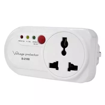 Электронное устройство защиты от перенапряжения и перенапряжения для холодильника с одной розеткой 2000 Вт, 16 А, настенное крепление для дома EU plug