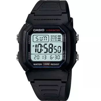 Электронные часы Casio с уретановым ремешком W-800H-1A