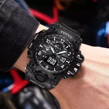 Электронные часы для студентов, модные часы для подростков, многофункциональные спортивные водонепроницаемые светящиеся часы 1