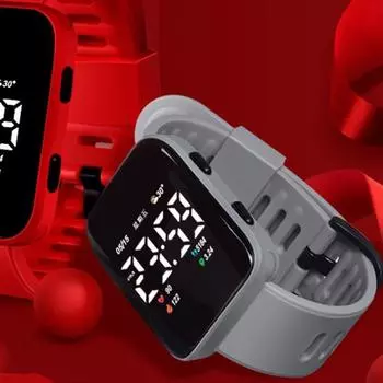 Электронные часы MAITA со светодиодной подсветкой, водостойкие спортивные цифровые наручные часы с квадратным циферблатом для студентов армия зеленый