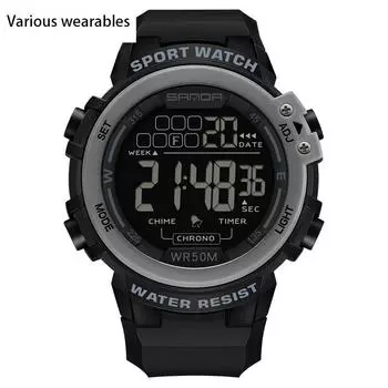 Электронные часы Многофункциональные молодежные модные трендовые светящиеся мужские часы