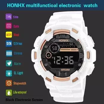 Электронные часы, спортивные цифровые часы, женские светящиеся часы, женские цифровые водонепроницаемые наручные часы