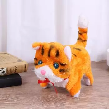Электронные домашние животные, кошки, куклы, плюшевые кошки, ходьба, лай, детская развивающая игрушка