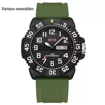 Электронные кварцевые часы с двойным календарем, модные трендовые мужские часы, цифровые водонепроницаемые часы