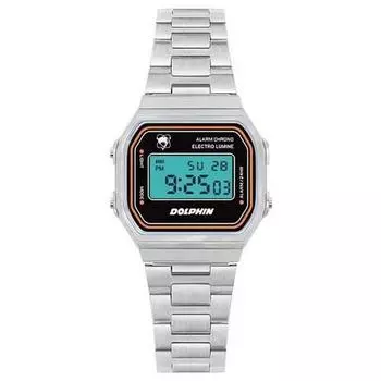 Электронные металлические часы DOLPHIN в стиле ретро, популярные корейские часы