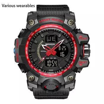 Электронные подростковые студенческие часы, модные трендовые крутые мужские часы