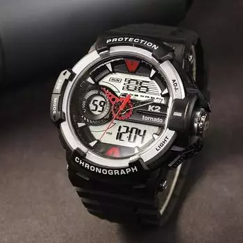 Электронные спортивные часы K2 Tornado K2-021-SIL