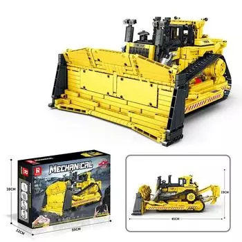 Электронные строительные блоки 1PCS технология инженерия пожарная машина пульт дистанционного управления бульдозер сборка строительных блоков модель игрушки