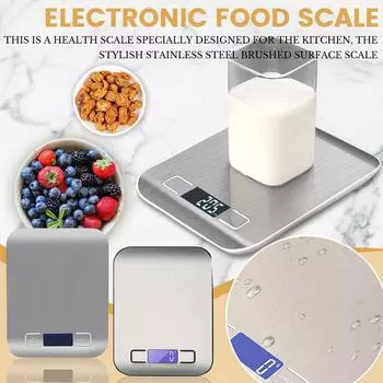 Электронные весы для кухни и выпечки, используются для приготовления пищи, выпечки, приготовления пищи и приема пищи и т. д.(1г-10кг) One Size чёрный
