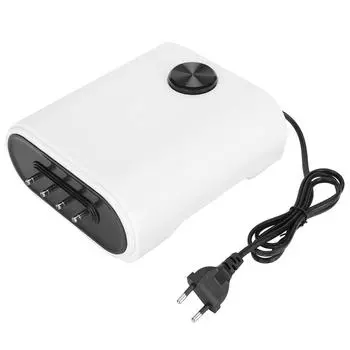 Электронный аквариумный воздушный насос с 4 выходами, тихий кислородный насос для аквариума, регулируемый, вилка ЕС 220 В