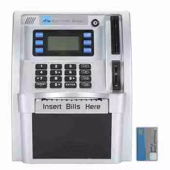 Электронный банкомат Копилка Креативный пароль Наличные Монета Банка Самокатящаяся Купюра Наличные Сберегательная Коробка с