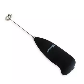 Электронный блендер с высокой скоростью взбивания пены из нержавеющей стали с пластиковой ручкой, вспениватель для напитков, моющийся миксер с питанием от аккумулятора