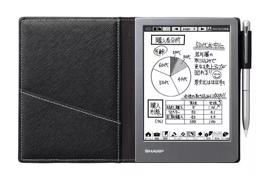 Электронный блокнот Sharp черный WG-S50 чёрный