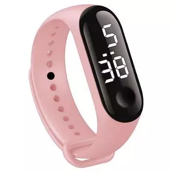 Электронный браслет с белым светом, функциями времени и календаря белый