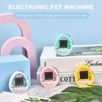 Электронный брелок для домашних животных, игрушка, мини-цифровая машина для домашних животных, держатель для ключей, ручная игровая консоль, рюкзак, подвеска для детей, взрослых, подарки на день рождения белый