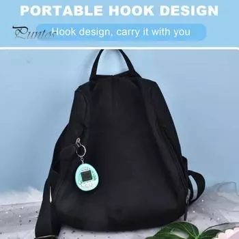 Электронный брелок для домашних животных, игрушка, мини-цифровая машина для домашних животных, держатель для ключей, ручная игровая консоль, рюкзак, подвеска для детей, взрослых, подарки на день рождения циан