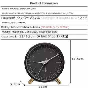 Электронный будильник, простой и бесшумный, детские часы, настольные, круглые, креативные, для студентов, настольные часы с указателем белый