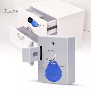 Электронный цифровой невидимый замок без ключа для ящика шкафа белый