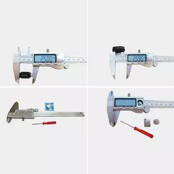 Электронный цифровой штангенциркуль из нержавеющей стали, измерительный инструмент, 150 мм, метрический, для внутренней и внешней среды серебряный