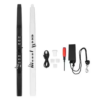 Электронный духовой инструмент электрическая духовая трубка перезаряжаемый цифровой саксофон со сменным мундштуком Black